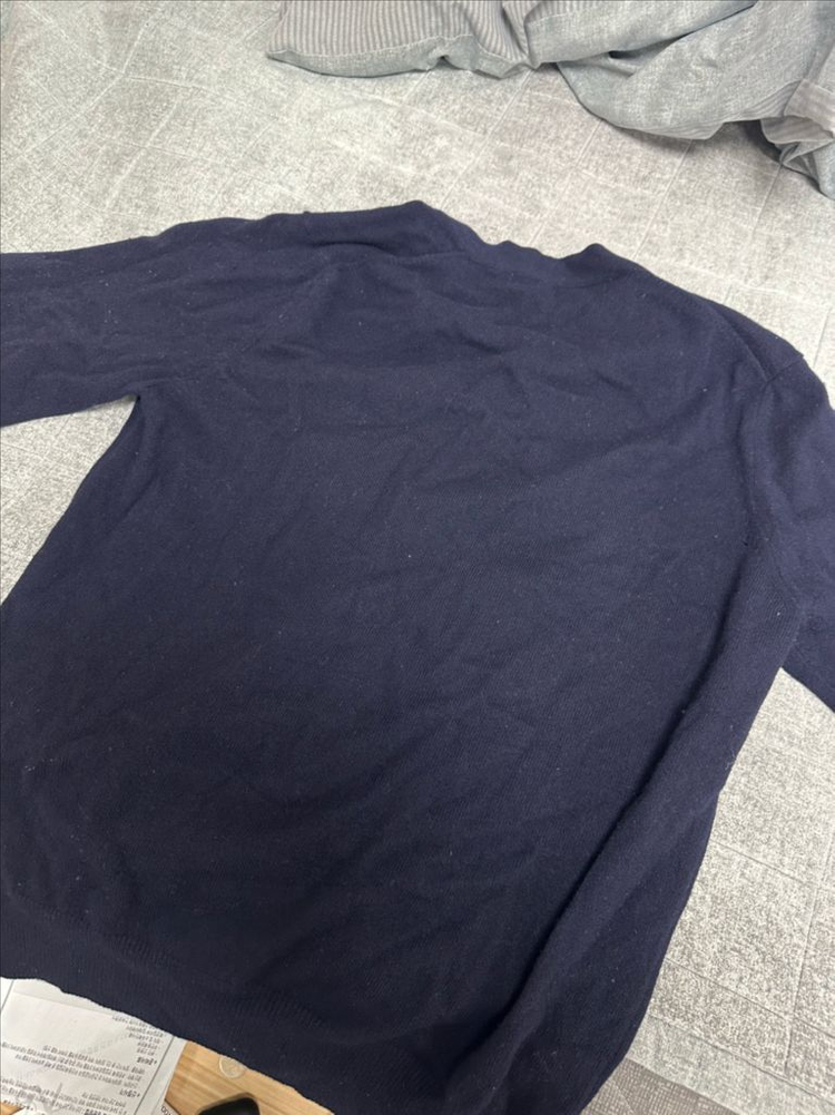 꼼데가르송 가디건 L 네이비 화이트와펜 정품 이미지