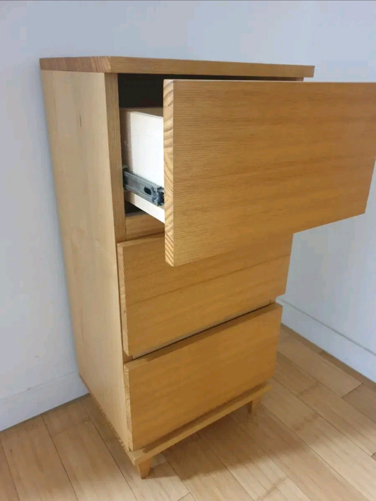 바이헤이데이 물푸레나무 원목 서랍장 이미지