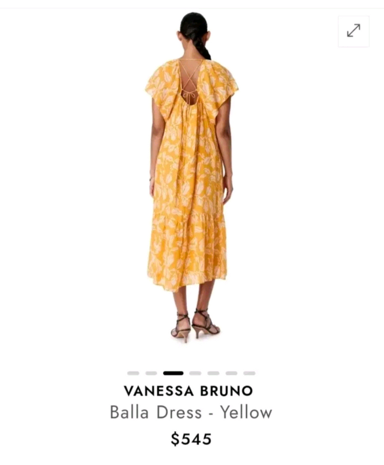 바네사브루노 머스타드 벨라 드레스 원피스 휴양지룩 이미지