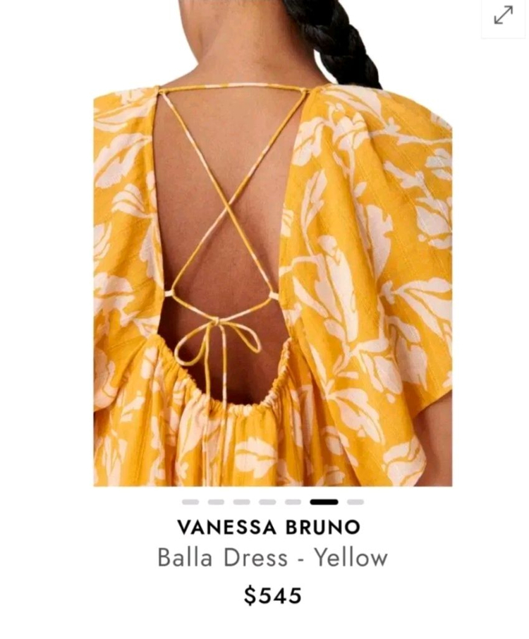 바네사브루노 머스타드 벨라 드레스 원피스 휴양지룩 이미지