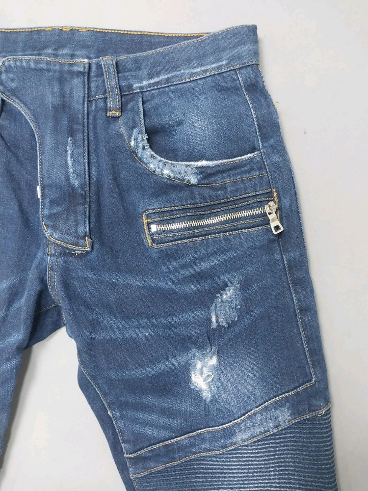 [30] 발망 데미지 디스덧댐 바이커진 청바지 이미지