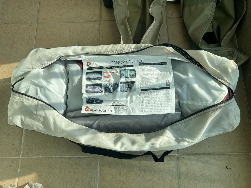 플레이웍스 선블럭 캐노피 메쉬쉘터 미사용품 이미지
