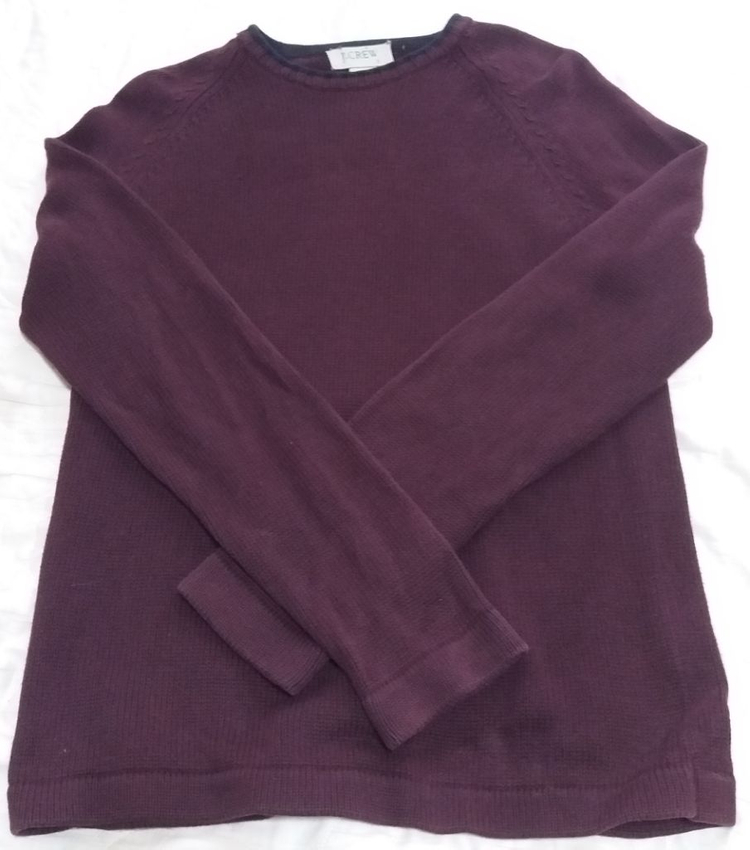 100-105)하프크라이즈 레이아웃 레글런 니트 이미지