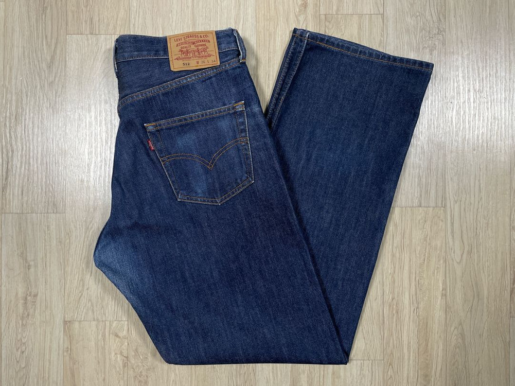36) 90s 리바이스 512 레귤러핏 진청 데님팬츠(RRL&LVC&폴로) 이미지