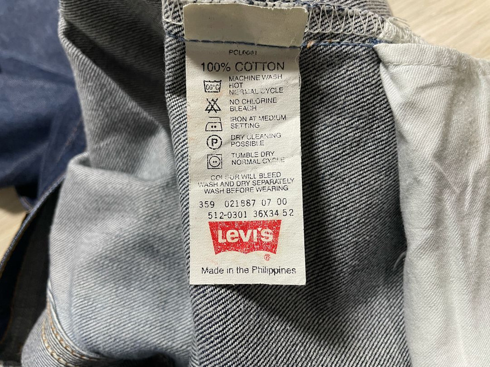 36) 90s 리바이스 512 레귤러핏 진청 데님팬츠(RRL&LVC&폴로) 이미지
