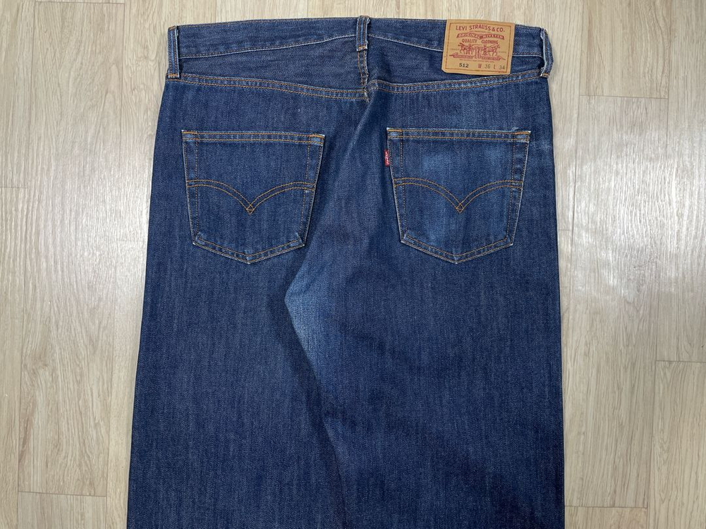36) 90s 리바이스 512 레귤러핏 진청 데님팬츠(RRL&LVC&폴로) 이미지