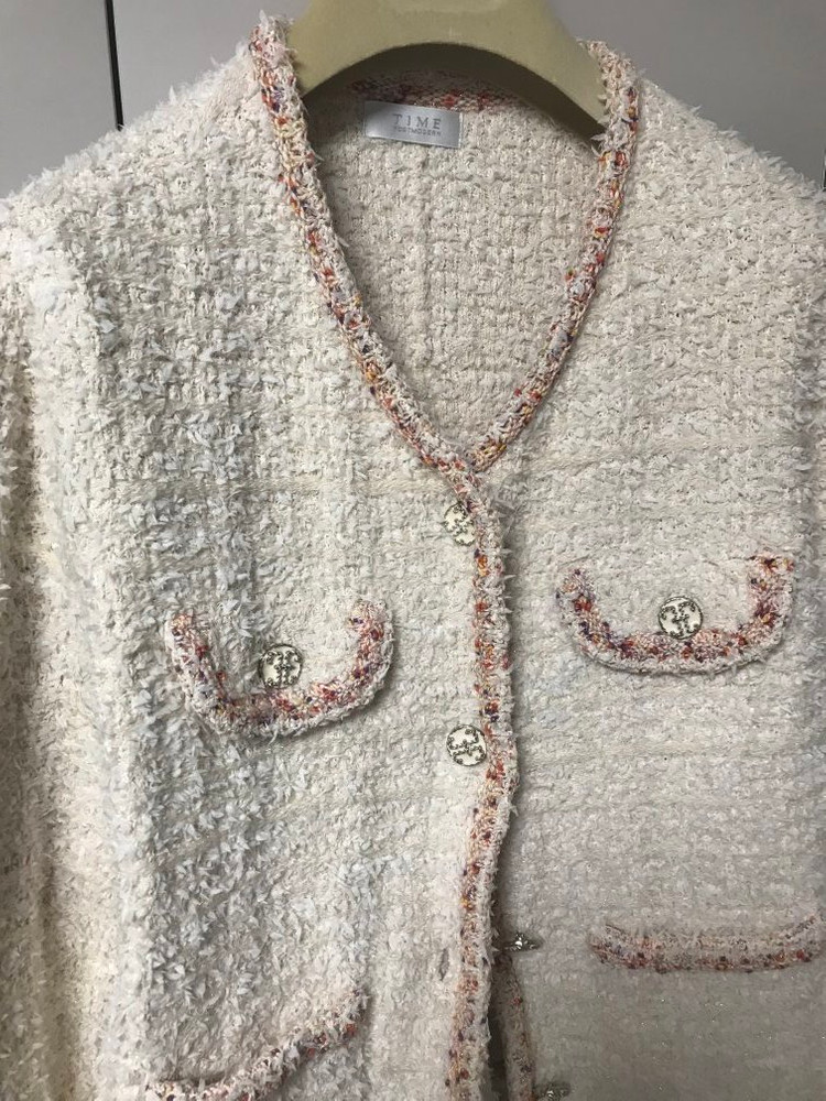 타임 트위드 니트 자켓 가디건 이미지