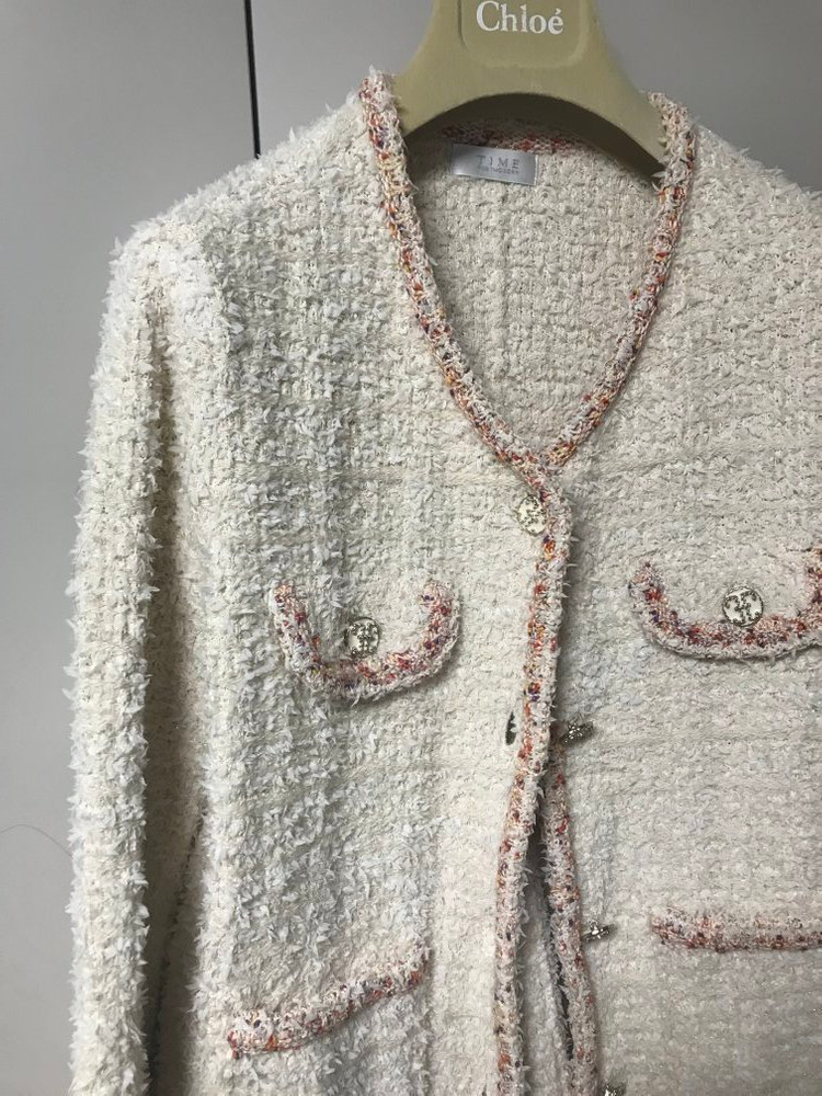 타임 트위드 니트 자켓 가디건 이미지