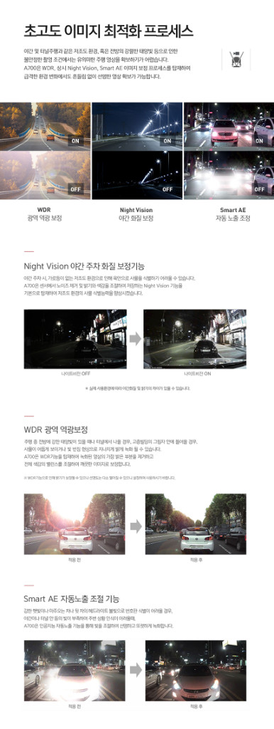 아이나비 A700 에디션 블랙박스(32GB,GPS) 이미지