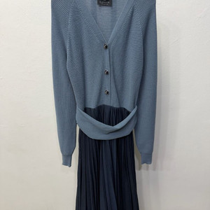 정품) LANVIN 랑방 21ss 앙상블 니트 가디건 플리츠 원피스 82 이미지