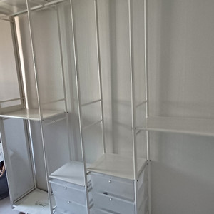 5단 서랍 포함 화이트 시스템 행거 이미지