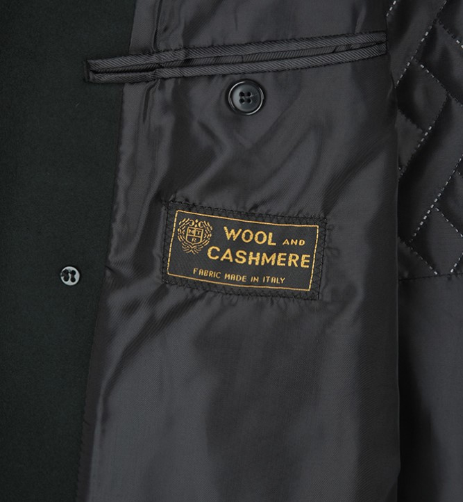 가넷옴므 차콜그레이 더블 6버튼 캐시미어 혼방 오버핏 코트 mtr원단 이미지