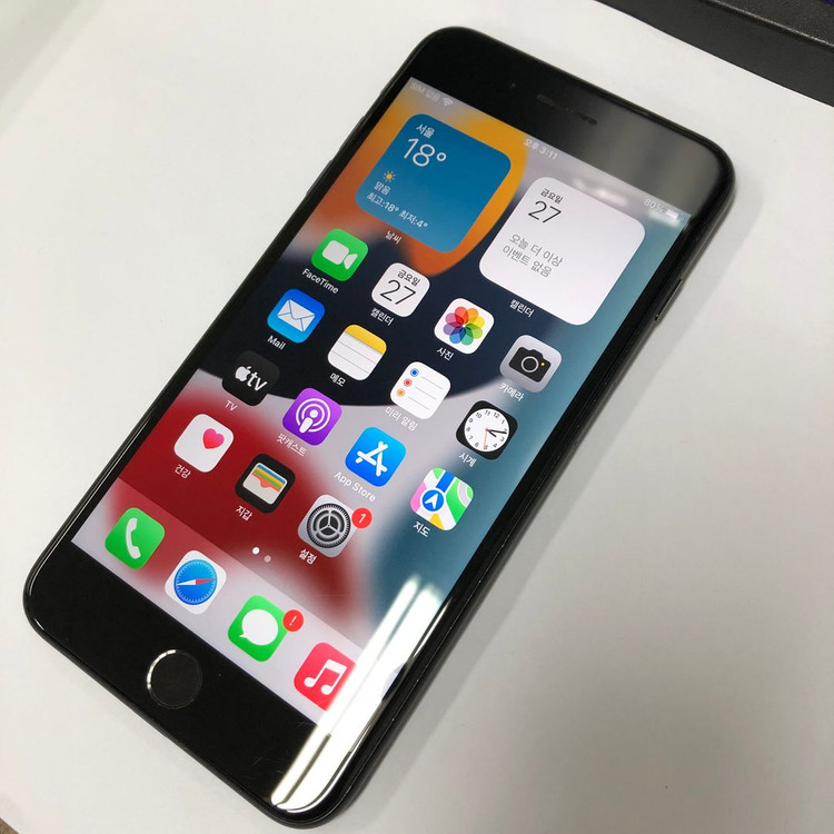 아이폰7플러스 128GB 매트블랙 중고폰 배터리91% 인스타 사진폰 카메라폰 레트로감성 139903 이미지