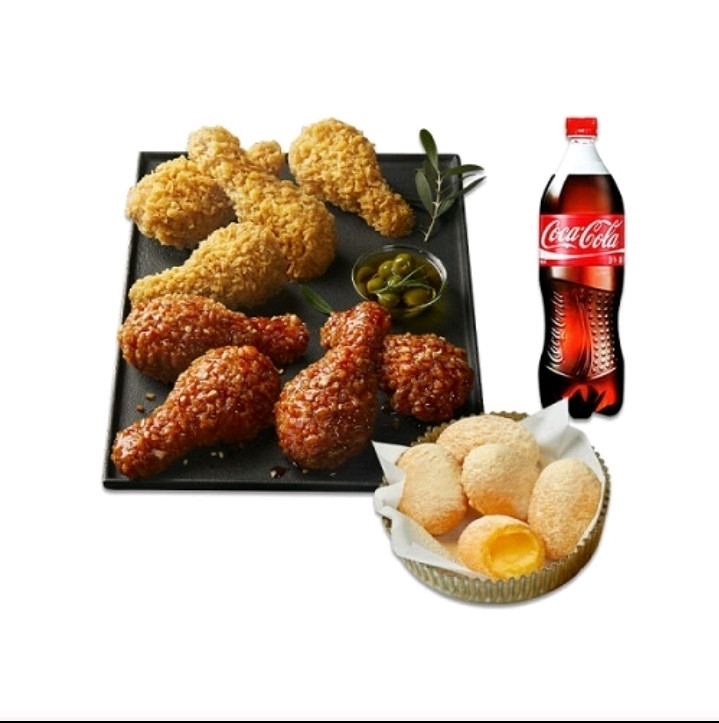 BBQ 황금올리브 닭다리, 황금올리브 콤보, 황금올리브 후라이드 양념/ 굽네치킨 고추바사삭 갈비천왕,볼케이노 치킨 이미지