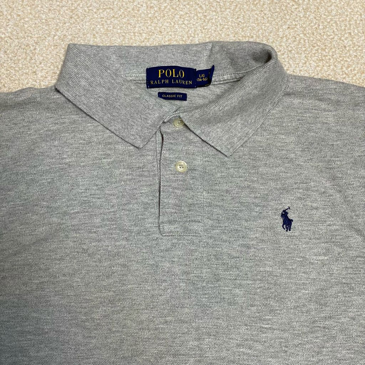 (정품) 폴로 신형 보이즈 그레이 피케 반팔 L 14-16세 이미지