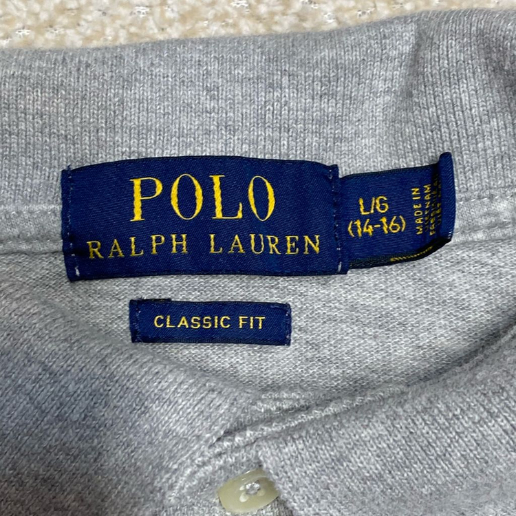 (정품) 폴로 신형 보이즈 그레이 피케 반팔 L 14-16세 이미지