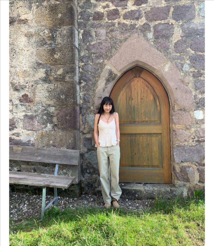 메이비베이비 슬리브리스 탑-라잇 베이지 이미지