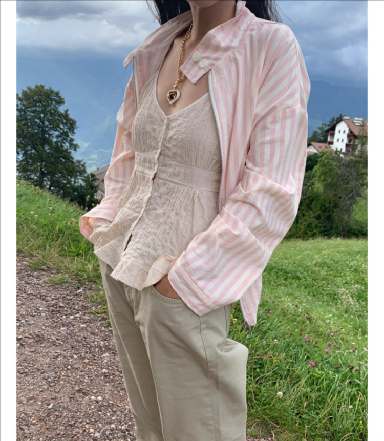 메이비베이비 슬리브리스 탑-라잇 베이지 이미지