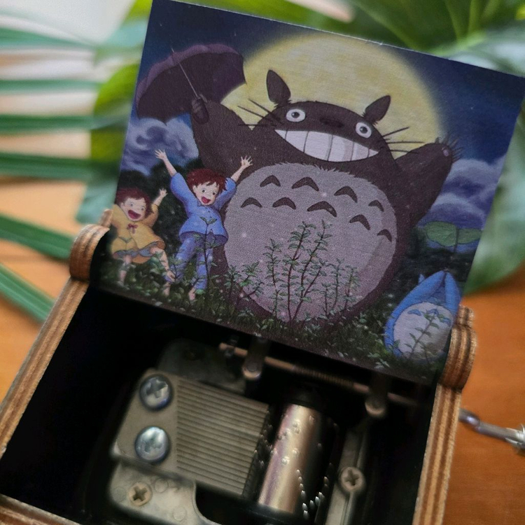 (새상품) 이웃집 토토로 수동 우드 오르골 이미지