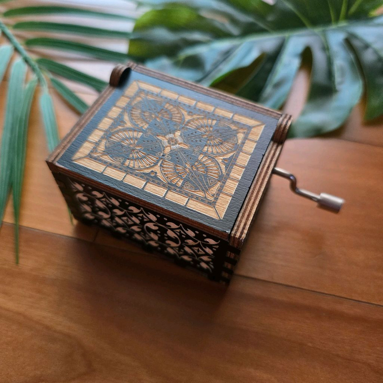 (새상품) 이웃집 토토로 수동 우드 오르골 이미지