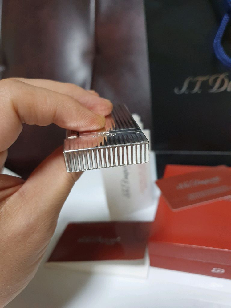 [풀세트] 듀퐁라이터 라인2 ca16817 스트라이프 은장 듀퐁 라이타 이미지