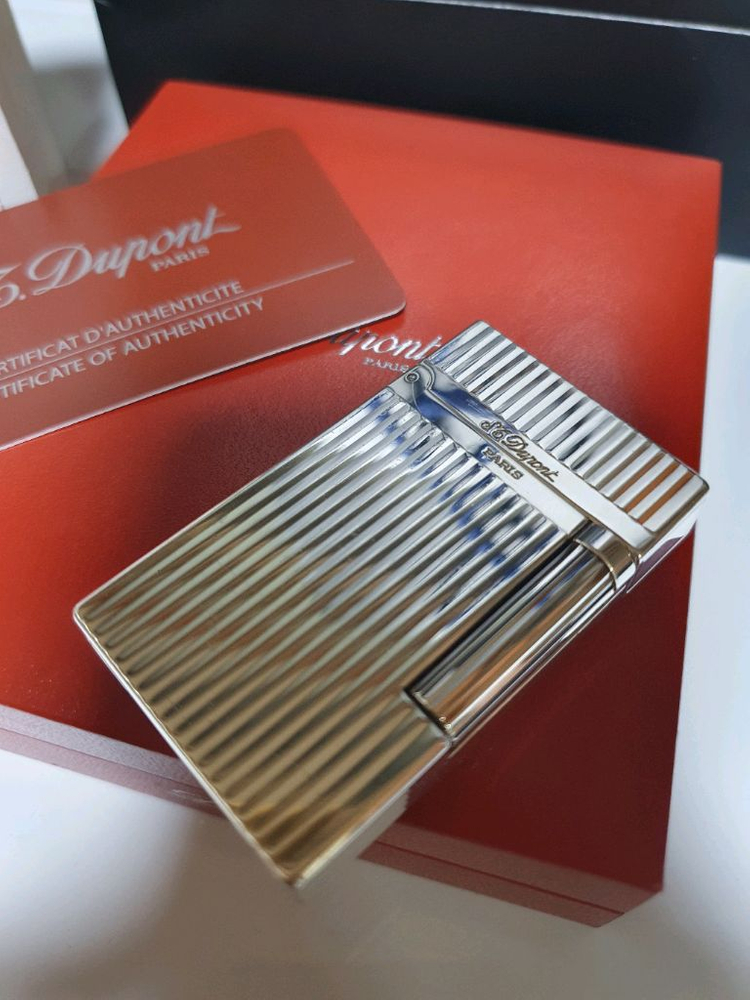 [풀세트] 듀퐁라이터 라인2 ca16817 스트라이프 은장 듀퐁 라이타 이미지