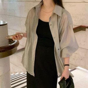 위드윤(WITHYOON) 오간자 셔츠 프리사이즈 이미지