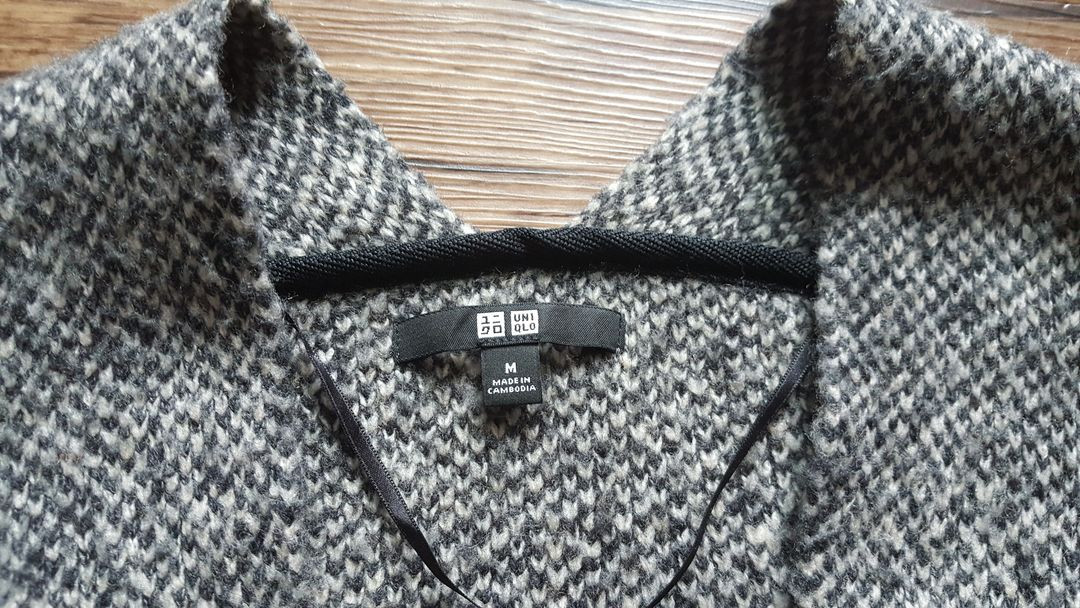 여성 55 66 프리 롱가디건 니트 가디건 블랙 그레이 이미지