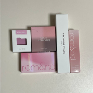 롬앤 한올 아이팟 더스티 로즈팟,리치칩,포도크림,브로우카라 그레이스토프,멜팅밤 베일드로즈 이미지