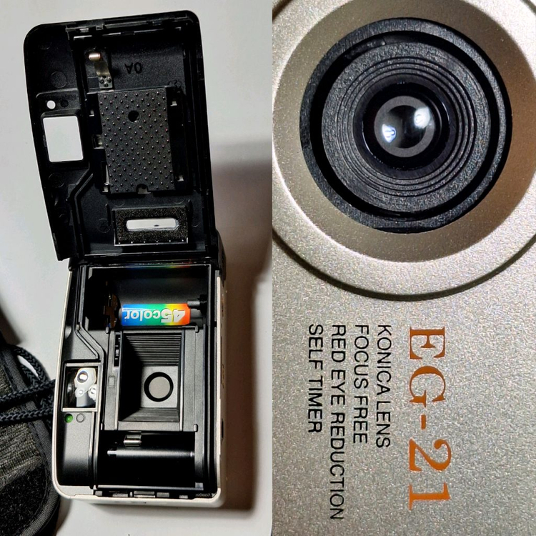 민트급/45 CAMERA EG-21 필름카메라 코니카 빈티지 레트로 로모 앤틱 y2k 일본 감성 필카 촬영 사진 이미지