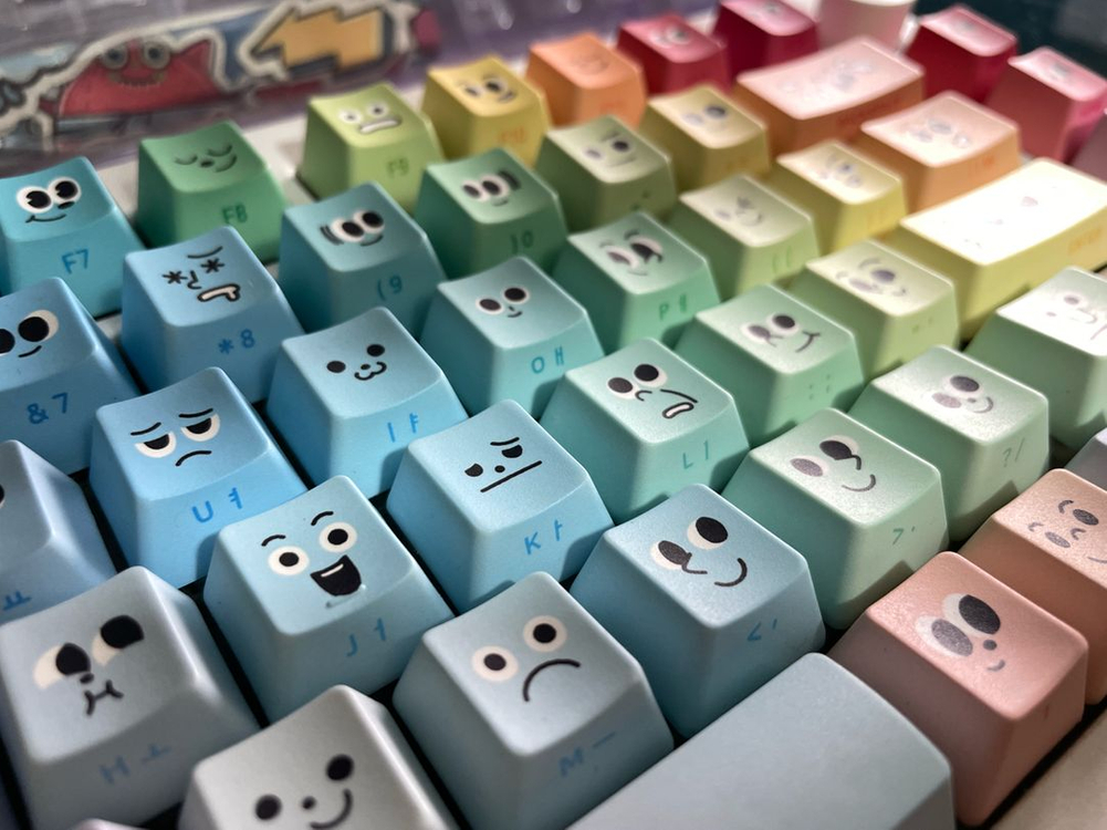 몬스긱 m1 유선+ 시이닷 와글바글 키캡+청축 이미지