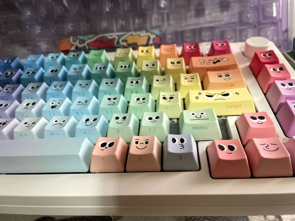 몬스긱 m1 유선+ 시이닷 와글바글 키캡+청축 이미지