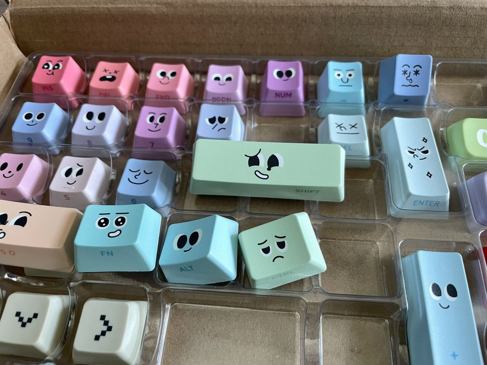 몬스긱 m1 유선+ 시이닷 와글바글 키캡+청축 이미지