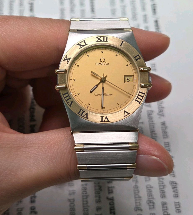 빈티지 오메가 컨스틸레이션 골드콤비 하프바 쿼츠 남성용 브레이슬릿 ver. 이미지