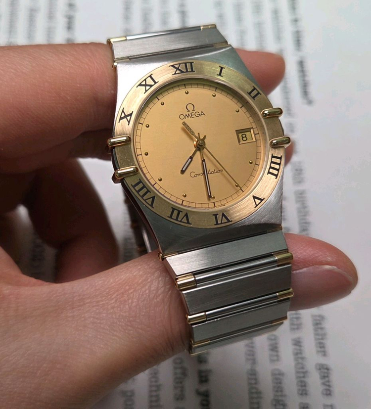 빈티지 오메가 컨스틸레이션 골드콤비 하프바 쿼츠 남성용 브레이슬릿 ver. 이미지