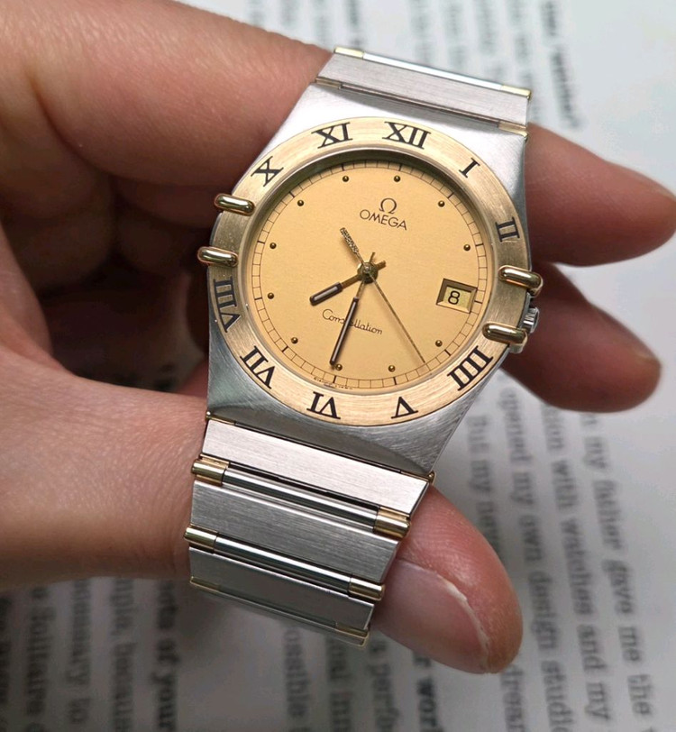 빈티지 오메가 컨스틸레이션 골드콤비 하프바 쿼츠 남성용 브레이슬릿 ver. 이미지