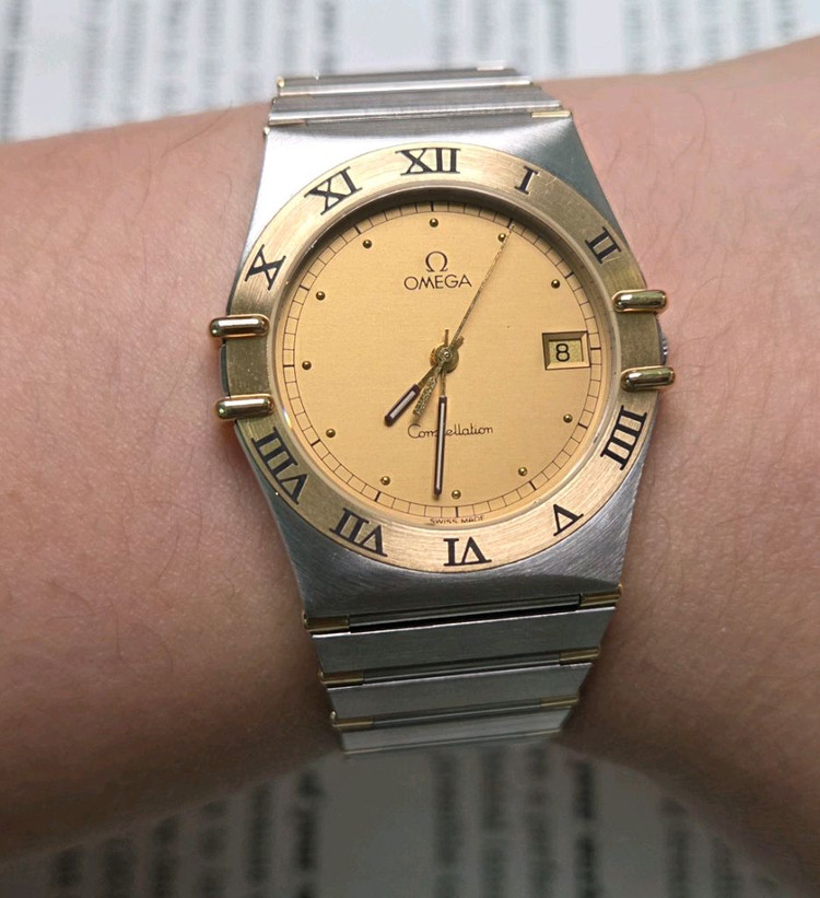 빈티지 오메가 컨스틸레이션 골드콤비 하프바 쿼츠 남성용 브레이슬릿 ver. 이미지
