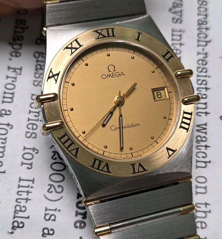 빈티지 오메가 컨스틸레이션 골드콤비 하프바 쿼츠 남성용 브레이슬릿 ver. 이미지