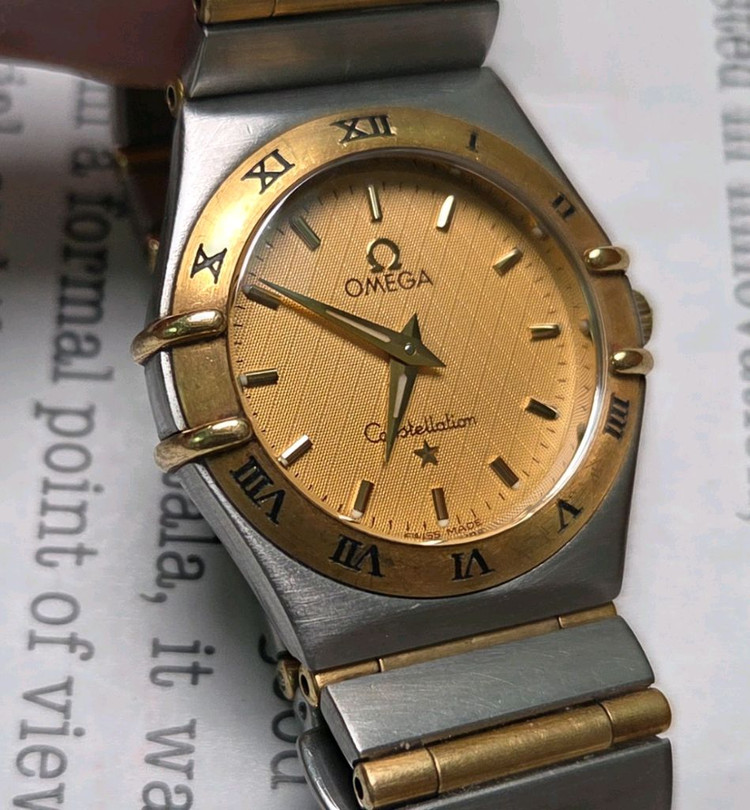 오메가 컨스틸레이션 별로고 18K콤비 풀바 쿼츠 여성용 브레이슬릿 ver. 이미지