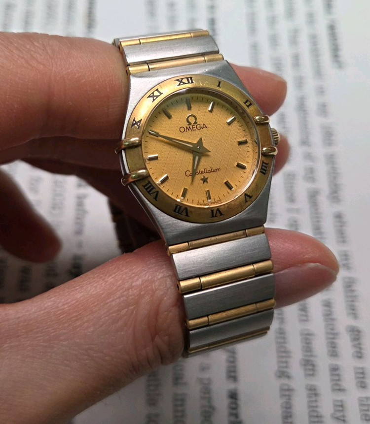 오메가 컨스틸레이션 별로고 18K콤비 풀바 쿼츠 여성용 브레이슬릿 ver. 이미지