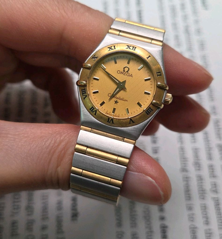 오메가 컨스틸레이션 별로고 18K콤비 풀바 쿼츠 여성용 브레이슬릿 ver. 이미지