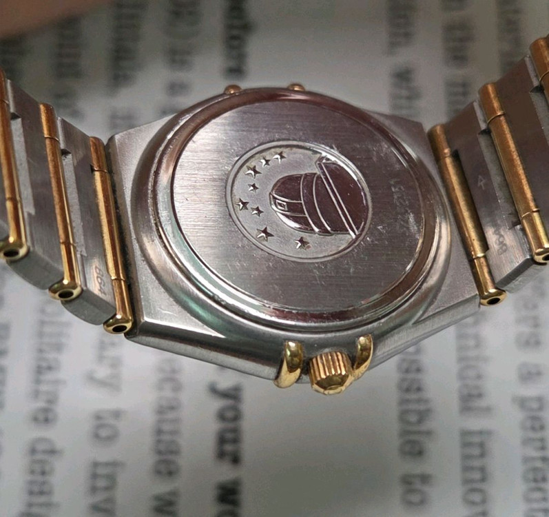 오메가 컨스틸레이션 별로고 18K콤비 풀바 쿼츠 여성용 브레이슬릿 ver. 이미지