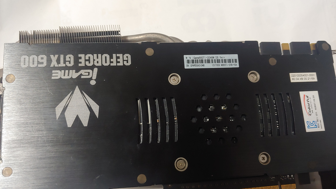 컬러풀 지포스 GTX660 TI 2GB (작동O,쿨러파손) 팝니다.. 이미지