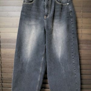 틴워싱 와이드 기모 데님 팬츠(애쉬) 이미지