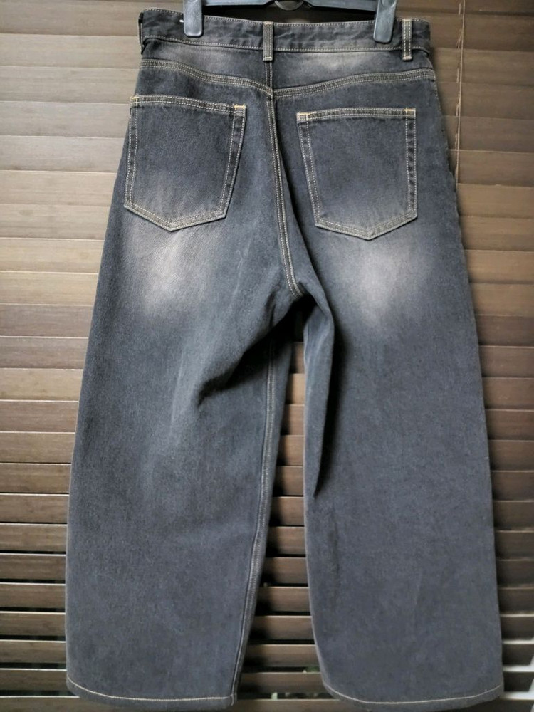 틴워싱 와이드 기모 데님 팬츠(애쉬) 이미지