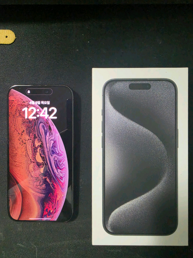 아이폰15프로 128g 티타늄 블랙 이미지