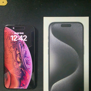 아이폰15프로 128g 티타늄 블랙 이미지