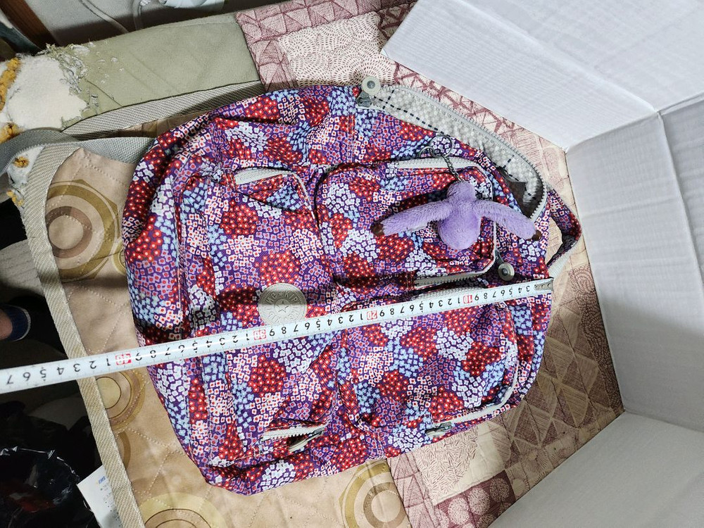 플로럴 패턴 백팩 키플링 이미지