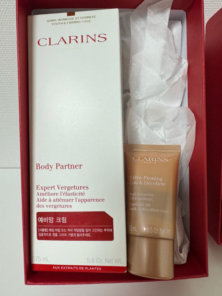 [새상품] 클라랑스 바디 파트너(예비맘 크림) 175ml + 엑스트라 퍼밍 꾸 앤 데콜테 15ml 이미지