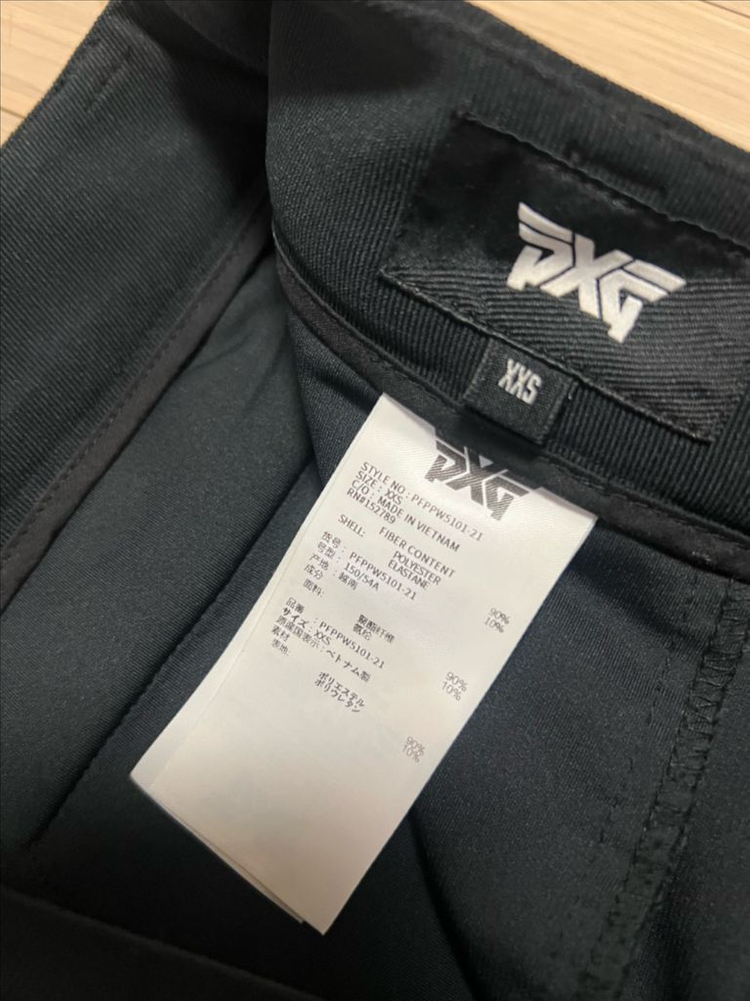 21년 정품 PXG 피엑스지 여성 골프 에센셜 팬츠 XXS 스판 골프웨어 골프복 블랙 검정 이미지